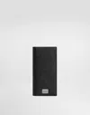 Dolce & Gabbana Calfskin Vertical Wallet With Logo Tag In Black