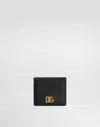 Dolce & Gabbana Calfskin Wallet With Dg Logo In Black
