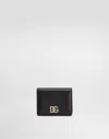 Dolce & Gabbana Calfskin Wallet With Dg Logo In Black