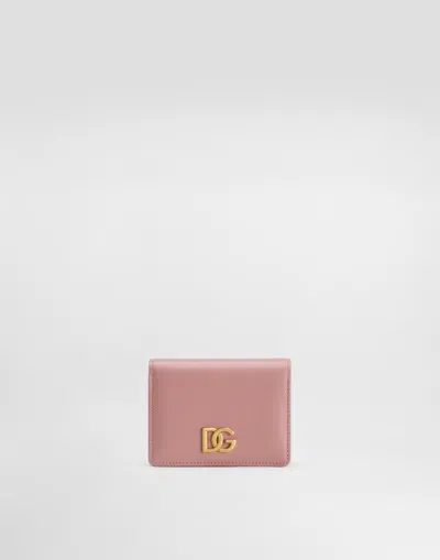 Dolce & Gabbana Calfskin Wallet With Dg Logo In Multicolor