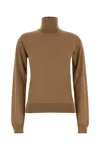 Dolce & Gabbana Camel Cashmere Sweater In Brown