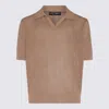 DOLCE & GABBANA DOLCE & GABBANA CAMEL COTTON POLO SHIRT