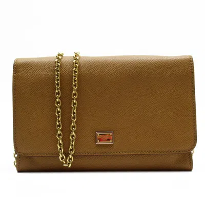 Pre-owned Dolce & Gabbana Camel Leather Shoulder Bag ()