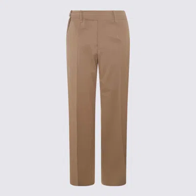Dolce & Gabbana Sallia Stretch Wool Straight Pants In Brown