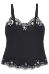 Dolce & Gabbana Satin Lingerie Top In Black