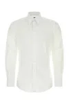 Dolce & Gabbana White Stretch Poplin Shirt In White