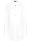 Dolce & Gabbana Lapel Long Sleeve Shirt In Bianco Ottico