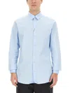Dolce & Gabbana Long-sleeved Slim Shirt In Blue