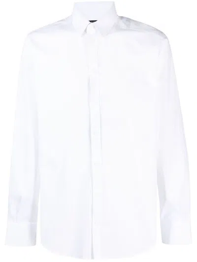 Dolce & Gabbana Camicia In Cotone Con Pieghe A Cannone In White