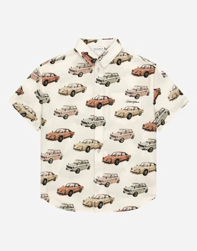 Dolce & Gabbana Kids' Camicia Manic. Corta In Stampa