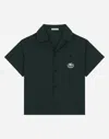Dolce & Gabbana Poplin Buttoned Shirt In Green