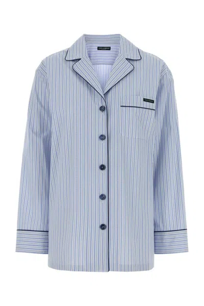 Dolce & Gabbana Button Up Top In Blue