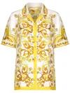 Dolce & Gabbana Majolica Short-sleeved Shirt In Tn Giallo