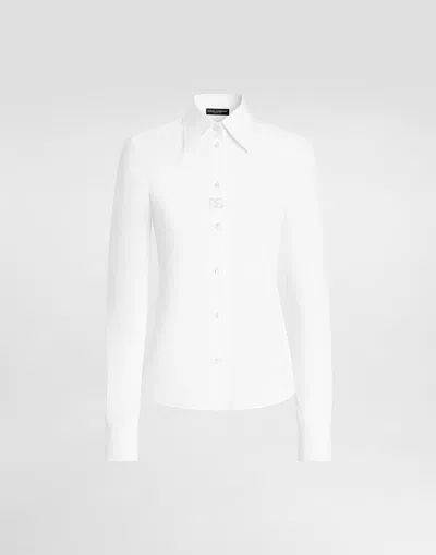 Dolce & Gabbana Poplin Shirt In White