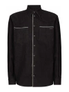 Dolce & Gabbana Constrastim-trim Denim Shirt In Blue