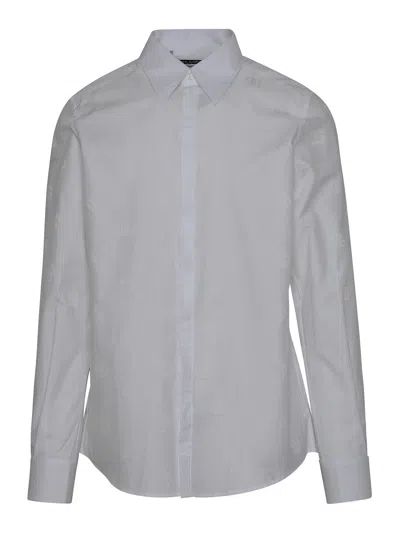 Dolce & Gabbana White Cotton Shirt In Blanco