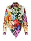 Dolce & Gabbana Floral Print Cotton Shirt In Multi