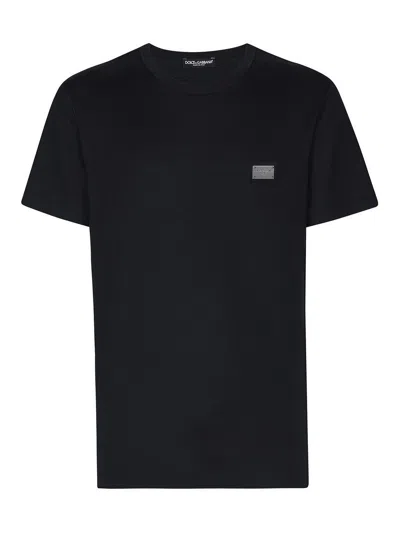 DOLCE & GABBANA CREWNECK COTTON T-SHIRT WITH LOGO