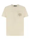 Dolce & Gabbana Embroidered Pocket T-shirt With Short Sleeves In Beige
