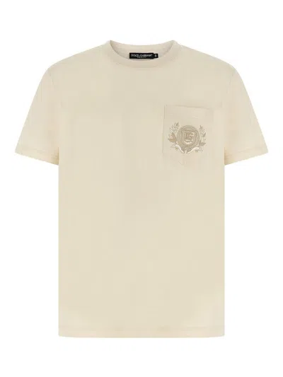 DOLCE & GABBANA EMBROIDERY POCKET T-SHIRT