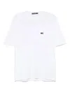 Dolce & Gabbana Crew Neck T-shirt In White With Logo In Blanco