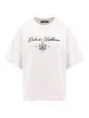 Dolce & Gabbana Monogram Embroidered Crewneck T-shirt In White