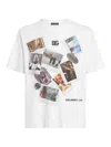 Dolce & Gabbana White Postcard Print Cotton T-shirt In White