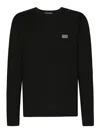 Dolce & Gabbana Logo Plaque Long-sleeve T-shirt In Black