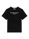 Dolce & Gabbana Short-sleeved Jersey T-shirt With Dolce&gabbana Print In Animal Print