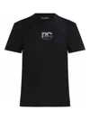 Dolce & Gabbana Embellished Dg Logo T-shirt In Black