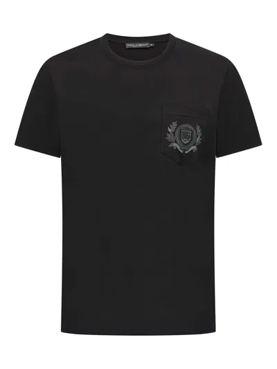 Dolce & Gabbana Men Embroidery Pocket T-shirt
