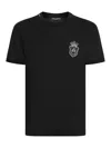 Dolce & Gabbana Black Cotton Heraldic Patch T-shirt In Black