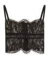 Dolce & Gabbana Floral Lace Corset In Black