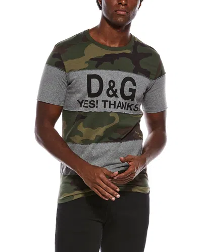 Dolce & Gabbana Camo Blend T-shirt In Green