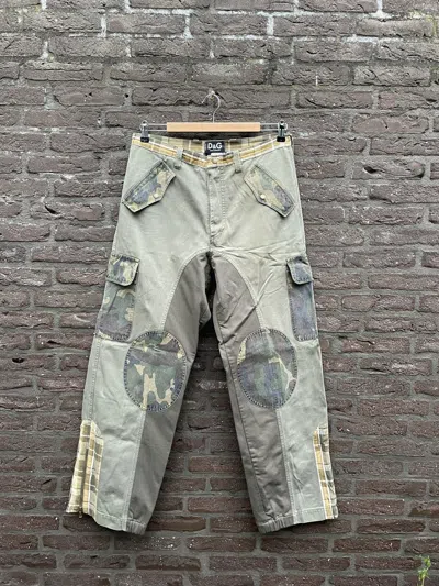 Pre-owned Dolce & Gabbana Camo Multipocket Cargo Pants In Green