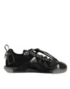 Dolce & Gabbana Multicolor Lace Up Low Top Ns1 Sneakers Shoes In Black