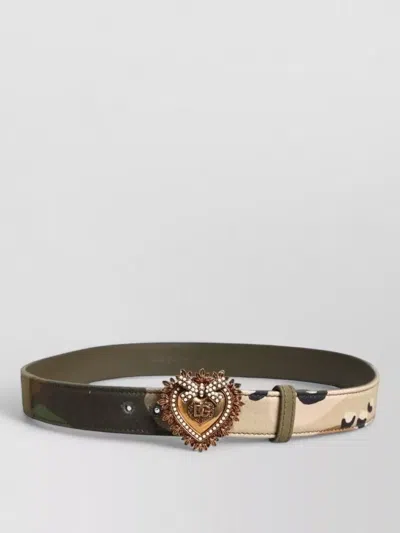 Dolce & Gabbana Camouflage Belt In Black