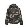 Dolce & Gabbana Camouflage Print Zip-up Hooded Jacket In Green