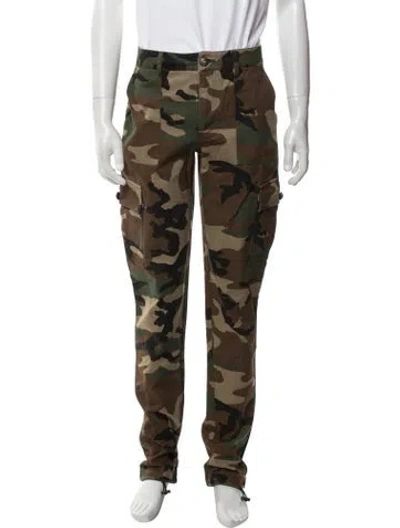 Pre-owned Dolce & Gabbana Camouflage Print Cargo Pants In Green