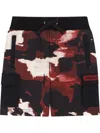 Dolce & Gabbana Camouflage Print Cargo Shorts In Red