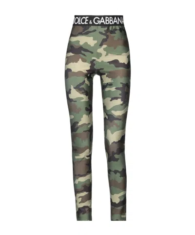 Dolce & Gabbana Camouflage-print Leggings In Black