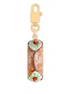Dolce & Gabbana Resin And Metal Keychain With Gold-tone Hardware In Gold