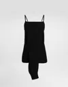 Dolce & Gabbana Canotta In Misto Lana In Black