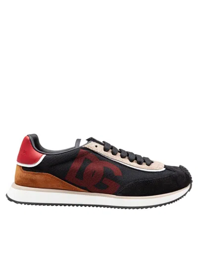 DOLCE & GABBANA DOLCE & GABBANA CANVAS AND SUEDE SNEAKERS