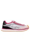 Dolce & Gabbana Cushion Sneakers With Rubber Sole And Leather Trim In Grey/pink