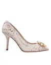 Dolce & Gabbana Canvas And Suede Sneakers In White