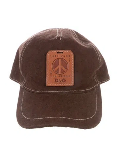 Pre-owned Dolce & Gabbana Canvas Baseball Cap In Brown