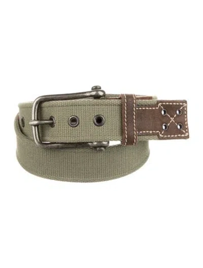 Pre-owned Dolce & Gabbana Canvas Belt In Green