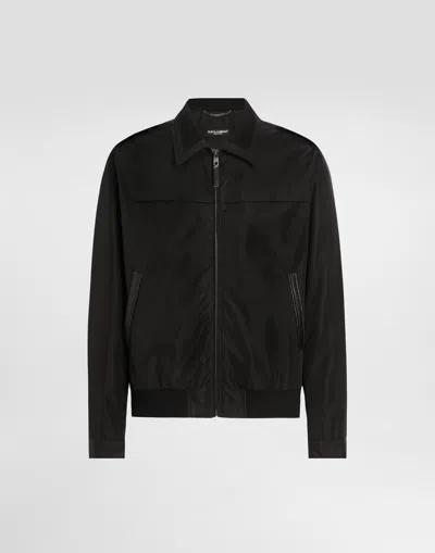 Dolce & Gabbana Canvas Bomber Jacket With Tag In Black