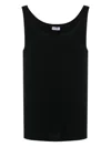 Dolce & Gabbana Fine-rib Washed Cotton Singlet In Black